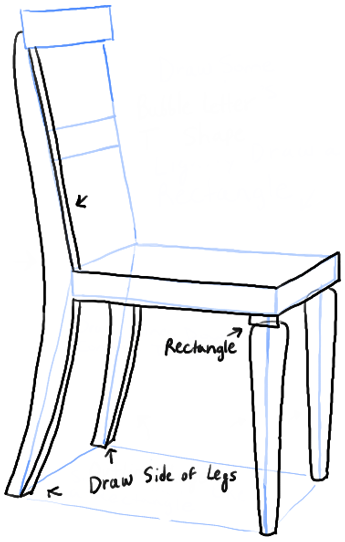 simple chair drawing side view