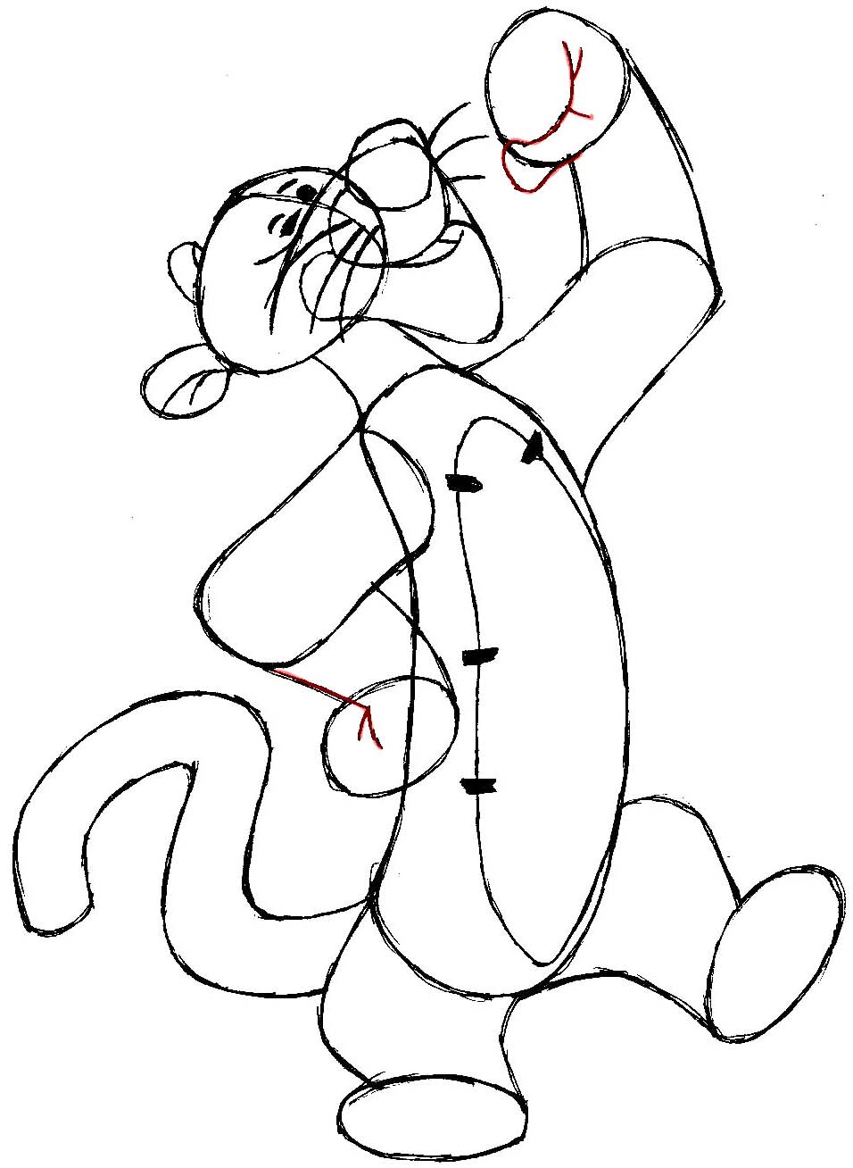 How to Draw Tigger from Winnie the Pooh with Easy Steps How to Draw Dat