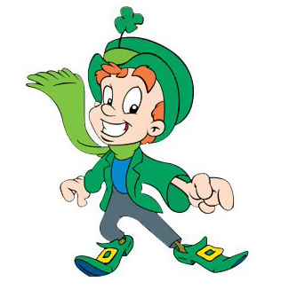 Finished Drawing of Lucky the Leprechaun