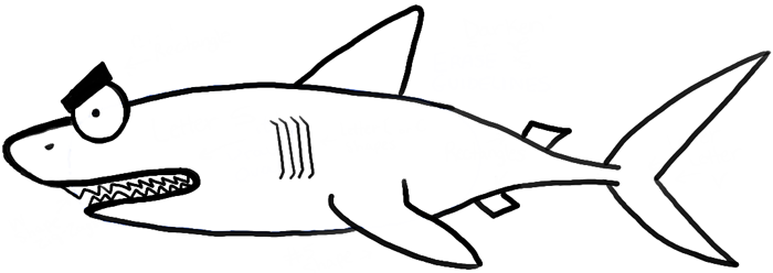 How to Draw Cartoon Sharks in Easy Steps