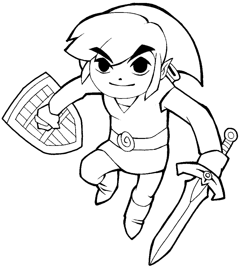 How to Draw Link from Legend of Zelda in Cartoonized Style
