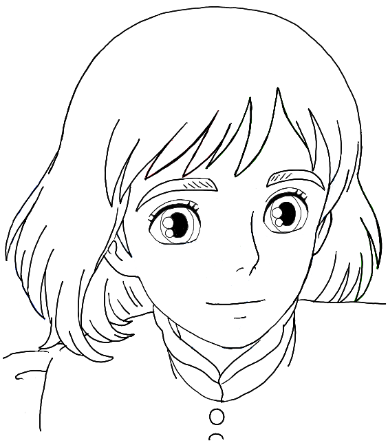 How to Draw Sophie Hatter Pendragon from Howl's Moving Castle in Easy Steps Lesson