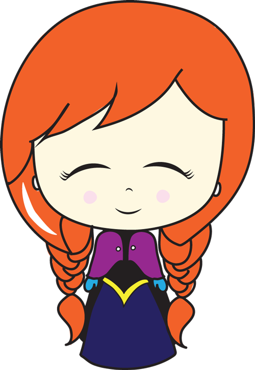 Finished Drawing of Chibi / Cutesy / Baby Anna from Disney's Frozen