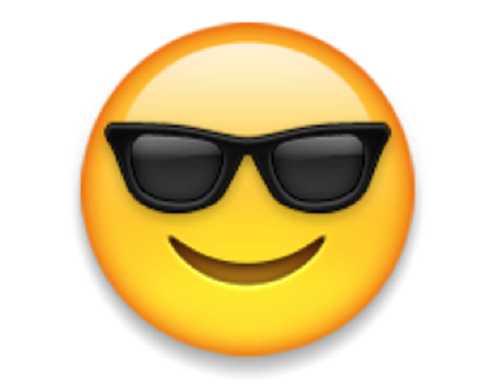 Colored in Sunglasses Emoji