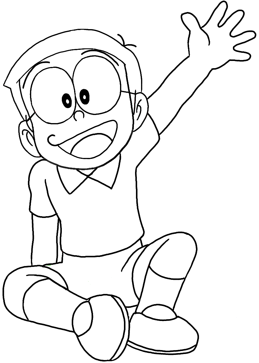 How to Draw Nobita Nobi from Doraemon with Easy Drawing ...