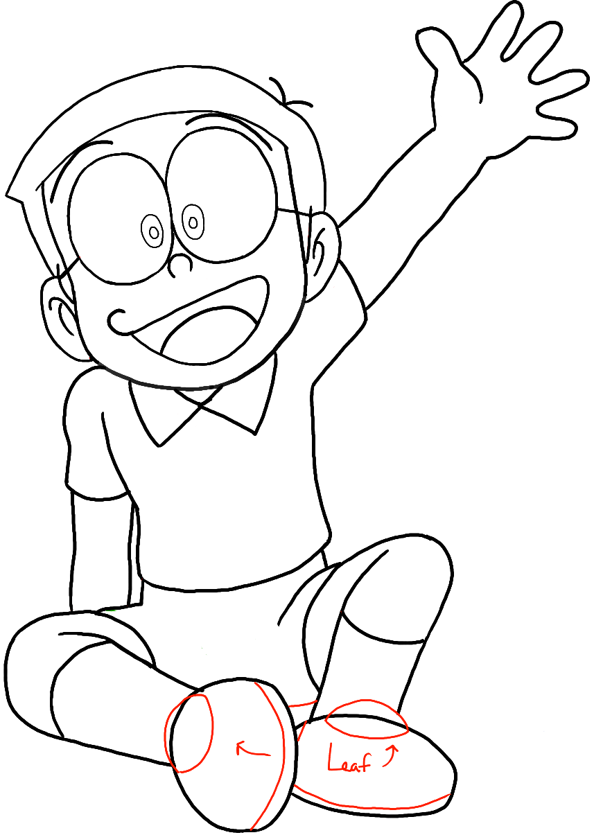 step09-how-to-draw-Nobita-Nobi-from-doraemon