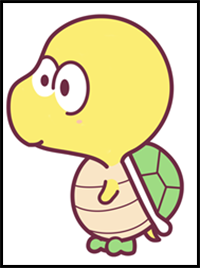 How to Draw Koopa from Super Mario Bros (Chibi / Kawaii / Baby Style) Easy Step by Step Drawing Tutorial