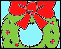 How to Draw a Wreath with Easy Steps