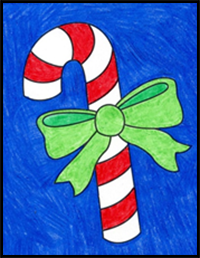 How to Draw a Candy Cane: Easy Step-by-Step Art Lesson for Kids