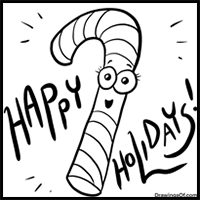 Candy Cane Drawing: Easy, Cute Cartoons