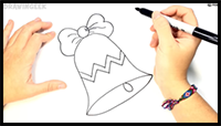 How to Draw a Christmas Bell Step by Step
