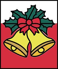How to Draw Christmas Bell Easy Step-By-Step Tutorial