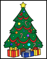 How to Draw a Christmas Tree Video & Step-by-Step Pictures