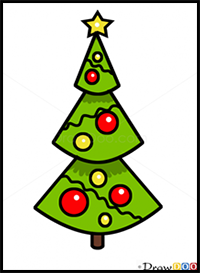 How to Draw Christmas Tree, Kids Draw