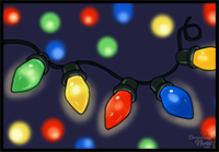 How to Draw Christmas Lights