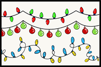 How to Draw Christmas Lights