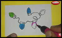 How to Draw Christmas Lights