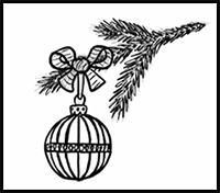 How to Draw a Christmas Decoration - Drawing Tutorial