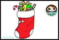 How to Draw a Christmas Stocking Easy