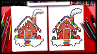 How to Draw a Gingerbread House
