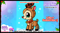 How to Draw Christmas Cute Easy Reindeer