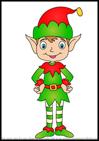 How to Draw Christmas Elf
