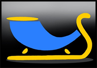 How to Draw a Sleigh for Kids