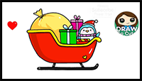 How to Draw a Christmas Sled Easy