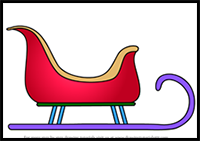 How to Draw Santa Sleigh