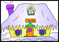 How to Draw Santa's Workshop