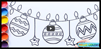How to Draw Christmas Ornament Ball