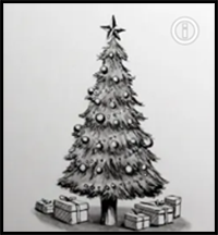 How to Draw a Christmas Tree (Easy Christmas Drawing Tutorial)