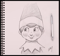 How to Draw the Elf on the Shelf | Sketch Tutorial