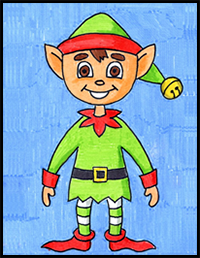 How to Draw an Elf: Easy Step-by-Step Art Lesson for Kids