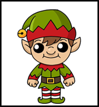 How to Draw Christmas Elf | Christmas Lesson