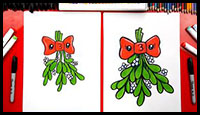How to Draw Kissing Mistletoe