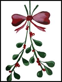 How to Draw Mistletoe - Easy Step by Step Guide