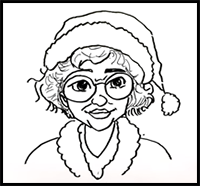 How to Draw Mrs. Claus