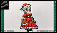 How to Draw Mrs. Claus Step by Step