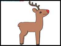 How to Draw Rudolph the Red-Nosed Reindeer