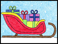 How to Draw Santa’s Sleigh: Easy Step-by-Step Art Lesson for Kids