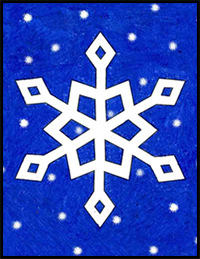 Easy How to Draw a Snowflake Tutorial Video and Snowflake Coloring Page
