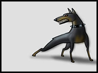 how to draw a doberman pinscher dog