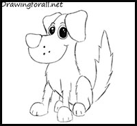 how to draw a dog for kids