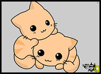 how to draw chibi cats