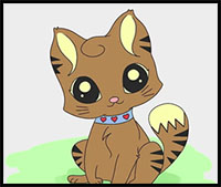 how to draw a cute cartoon cat