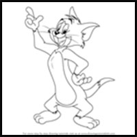 how to draw tom cat