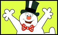 How to Draw Frosty the Snowman Step by Step Drawing Tutorial for Christmas