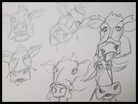 How to Draw an Easy Cow