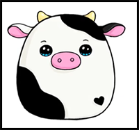 How to Draw a Cute Cow Easy Squishmallows
